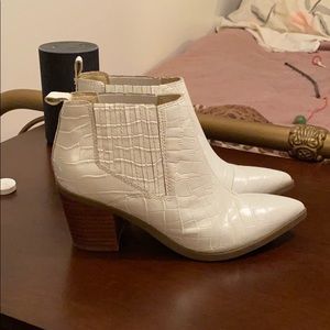 Marc Fisher White Booties